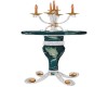 Teal Table w/ Candelabra