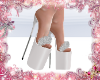 Puffy heels white