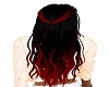 black, red, braided