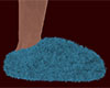 Teal Fluffy Slippers (M)