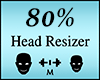 80% head