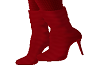 RED CLOTHE ANKLE BOOTS