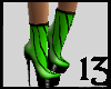 13 PVC Short Boot Green