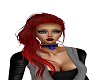 bright red ponytail