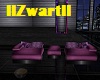 PURPLE ARMCHAIRS