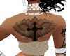 Cross/Wings Back Tattoo
