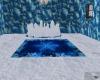 Blue Snow flake rug
