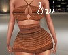 Brown Knit Party Dress