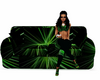 GREEN N BLACK COUCH