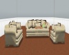 cream 3 piece sofa set