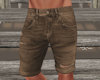 Brown Ripped Shorts