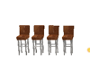 Suede Barstools