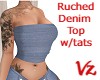 Ruched Denim Top w/tats