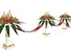 wedding line flowers