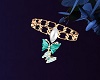Gold&Teal Butterfly Br