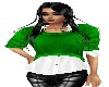WHITE SHIRT/GREEN