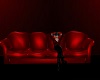 red pvc sofa