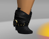 lether black boots