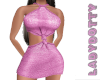 pink bling short dress