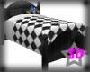 B&W quilted bed