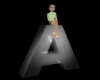 Crystal letter A