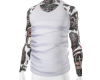 White Tank Shirt +Tatto