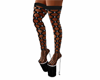 thin netted high boots