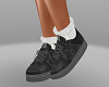 SR~Black Sneakers n sock