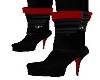 BLACK/ RED BOOTS