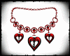 RED/BLK HEARTS NECKLACE
