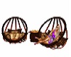 Brown Duel Chairs 