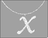 Letter X Necklace - F -