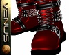 ~V~Chained Boots Red