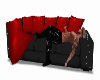 RED SOFA WITH POSES