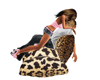 4 Pose Clp Chair Leopard