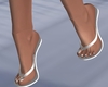 [S] White Flip Flops