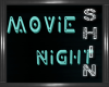 Movie Night Teal Neon