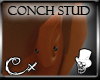 [CX]Conch stud black R