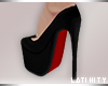 L* Red Bottom Heel Black