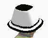 white black strips hat