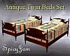 Antq Twin Bed Set Floral