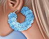 Blue Fur Angel Earings