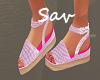 Pink Vinyl Sandals