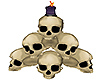skulls purple candle