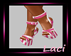 ~Pink Stripe Sandals~