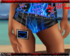 Blue Flame Leather Short