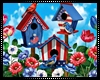 Patriotic Birdhouses Mat