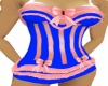 blue and pink corset