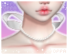 ♡ pearls | white bow