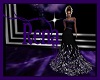 Blk/Pr Feather Gown